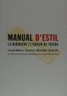 MANUAL D'ESTIL | 9788476023235 | MESTRES, JOSEP M.