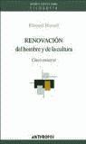 RENOVACION DEL HOMBRE Y DE LA CULTURA | 9788476586235 | HUSSERL, EDMUND