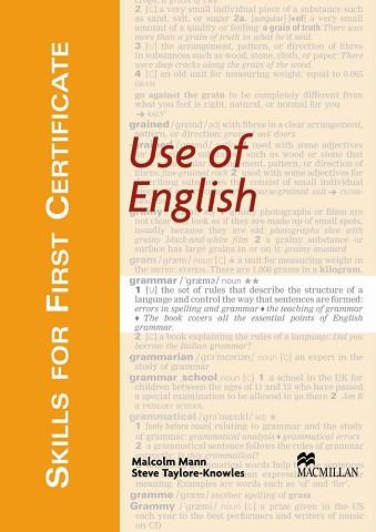 USE OF ENGLISH STUDENT'S SKILLS FOR FIRST CERTIFICATE | 9781405017510 | MANN, MALCOLM