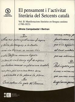 PENSAMENT I L'ACTIVITAT LITERARIA DEL SETCENTS CATALA VOL.2 | 9788483384251 | CAMPABADAL BERTRAN, MIREIA