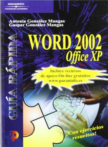 WORD 2002 OFFICE XP GUIA RAPIDA | 9788428328210 | GONZALEZ MANGAS, ANTONIA