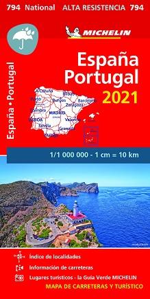 MAPA NATIONAL ESPAÑA - PORTUGAL 2021 "ALTA RESISTENCIA" | 9782067250086 | MICHELIN