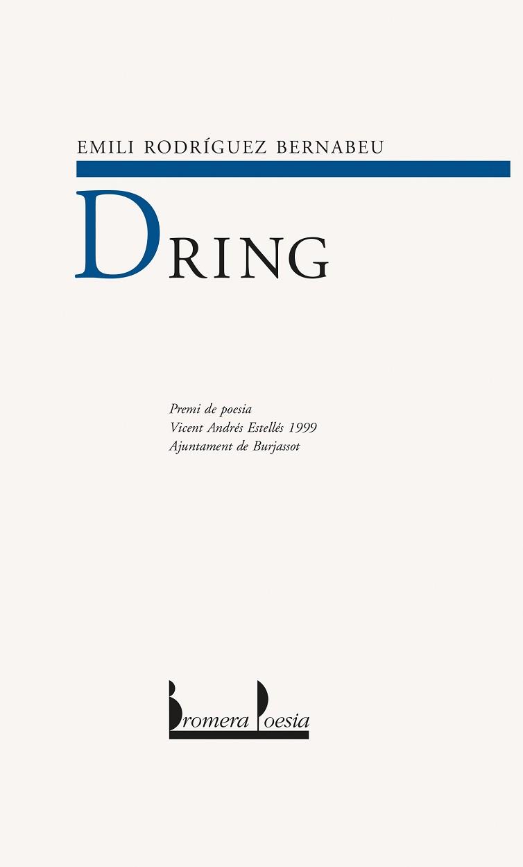 DRING (CATALA) | 9788476605646 | RODRIGUEZ BERNABEU, EMILI