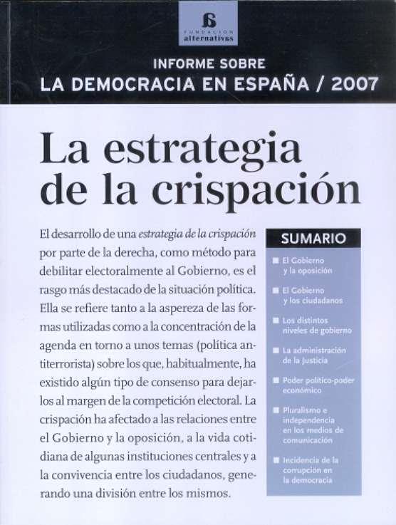 DEMOCRACIA EN ESPAÑA 2007 ( INFORME SOBRE ) | 9788496653443 | ESTEFANIA MOREIRA, JOAQUIN