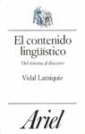 CONTENIDO LINGÜISTICO EL | 9788434483842 | LAMIQUIZ IBAÑEZ, VIDAL