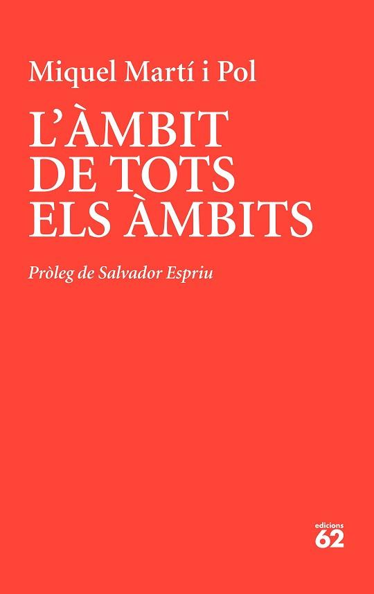 L'ÀMBIT DE TOTS ELS ÀMBITS | 9788429779233 | MARTÍ I POL, MIQUEL