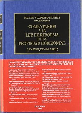 COMENTARIOS A LA LEY DE REFORMA DE LA PROPIEDAD HORIZONTAL | 9788481556292 | CUADRADO IGLESIAS, MANUEL (COORD.)