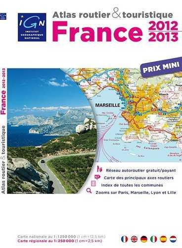 ATLAS FRANCE 2012-2013 ATLAS PRIX MINI 1:250.000 -IGN | 9782758526513