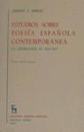 ESTUDIOS SOBRE POESIA ESPAÑOLA CONTEMPORANEA | 9788424900878 | DEBICKI, ANDREW P.