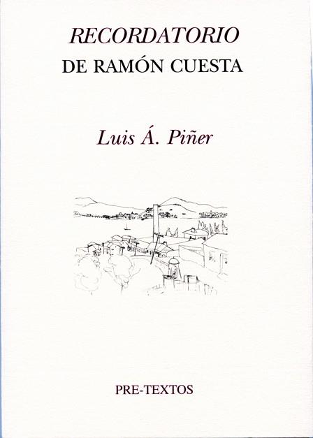 RECORDATORIO DE RAMON CUESTA | 9788492913213 | PIÑER, LUIS A