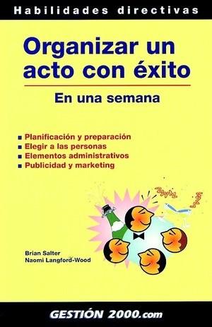 ORGANIZAR UN ACTO CON EXITO EN UNA SEMANA | 9788480889360 | SALTER, BRIAN