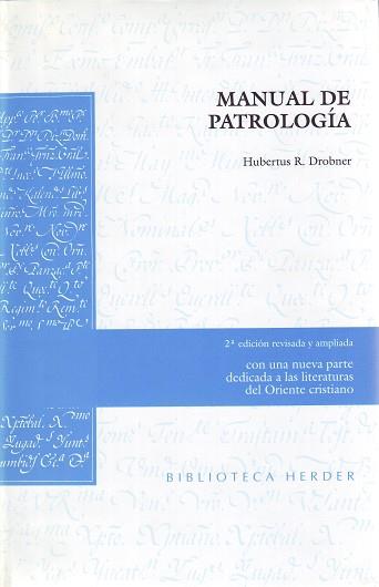 MANUAL DE PATROLOGÍA | 9788425422232 | DROBNER, HUBERTUS R.