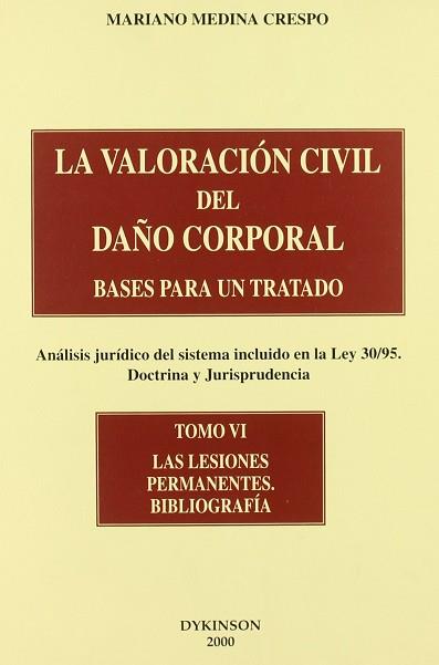 VALORACION CIVIL DEL DAÑO CORPORAL, LA | 9788481556926 | MEDINA CRESPO, MARIANO