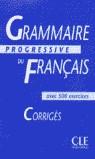 GRAMMAIRE PROGRESSIVE DU FRANÇAIS INTERM CORRIGES | 9782090338553 | THIEVENAZ, ODILE