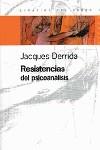 RESISTENCIAS DEL PSICOANALISIS | 9789501265026 | DERRIDA, JACQUES