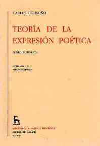 TEORIA DE LA EXPRESION POETICA | 9788424909765 | BOUSOÑO, CARLOS