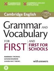 GRAMMAR AND VOCABULARY FOR FIRST AND FIRST FOR SCHOOLS BOOK WITH ANSWERS AND AUD | 9781107481060 | THOMAS,BARBARA / HASHEMI,LOUISE / MATTHEWS,LAURA