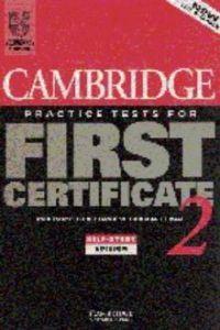 CAMBRIDGE PRACTICE TESTS FOR FIRST CERT 2 SELF STUDY | 9780521499002 | CARNE, PAUL