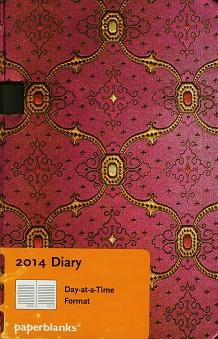 2014 DIARIES - FRENCH ORNATE FUCHSIA MINI DAY-AT-A-TIME | 9781439723524