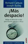 MAS DESPACIO | 9788425331527 | CARLSON, RICHARD