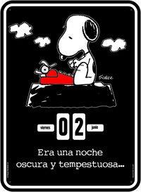 CALENDARIO SNOOPY ERA UNA NOCHE OSCURA Y TEMPESTUOSA | 9788868214296 | SCHLUZ,CHARLES