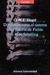 DIFERENCIA ENTRE EL SISTEMA DE FILOSOFIA DE FICHTE | 9788420625751 | HEGEL, GEORG WILHELM FRIEDRICH