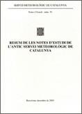 RESUM DE LES NOTES D'ESTUDI DE L'ANTIC SERVEI METEOROLOGIC.. | 9788439369394