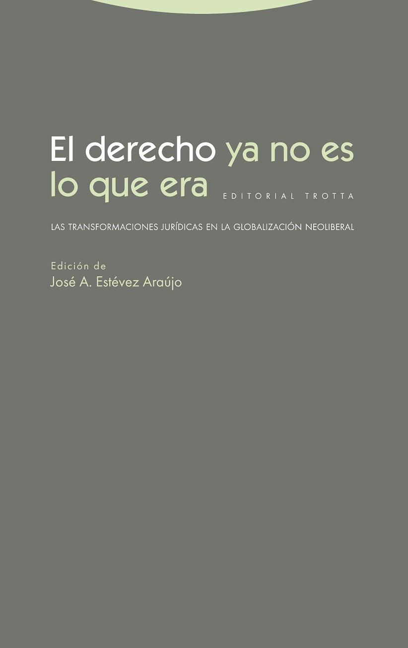 EL DERECHO YA NO ES LO QUE ERA | 9788498799934 | ESTÉVEZ ARAÚJO JOSÉ A.